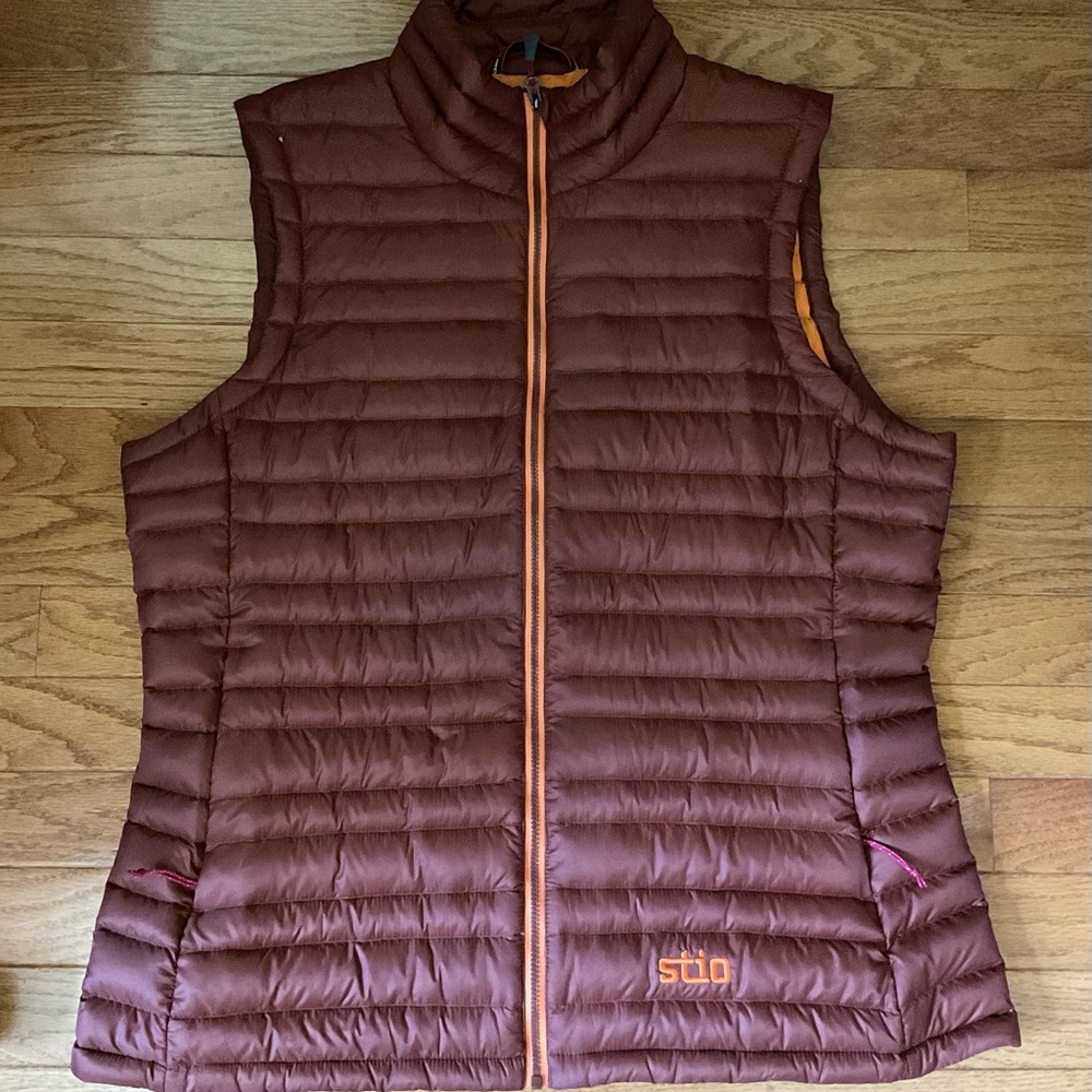 Stio Women's Brown Quilted Vest Size Large